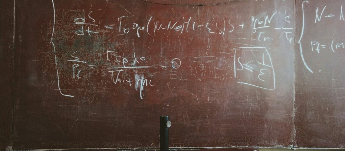 math on a chalk board